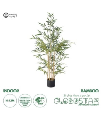 GloboStar® Artificial Garden BAMBOO 20034 Τεχνητό Διακοσμητικό Φυτό Μπαμπού Υ130cm